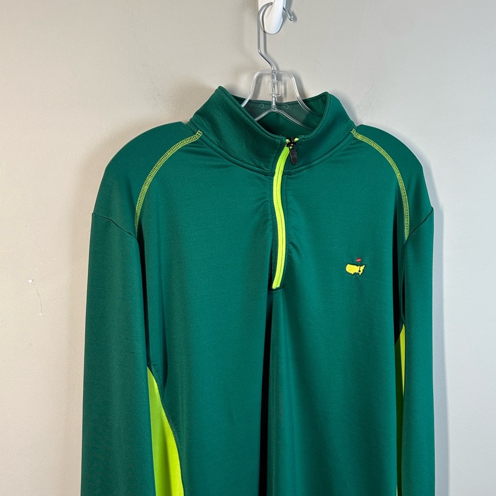 Masters Tech 1/4 Zip Pullover In Augusta Green Size XL Golf - Picture 3 of 13